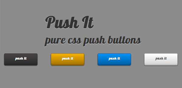 Pure Css Push Buttons