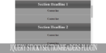 sticky section headers