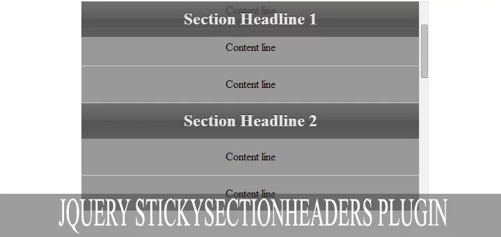 sticky section headers