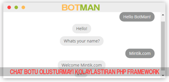 Online destek için chat botu oluşturma sistemi – BOTMAN